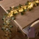 Гирлянда эвкалипт с подсветкой Hairui Eucalyptus 183 см, 96 LED, на батарейках - изображение 1