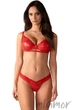 Комплект білизни латексний Obsessive Aliosa set S/M Червоний - зображення 1