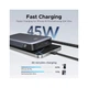 Батарея універсальна Ugreen 20000mAh 45W with Built-in Cable (PB536 55988B) - зображення 7