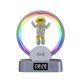 Ночник Космонавт с беспроводной зарядкой + RGB Колонка, Будильник Gray - изображение 1