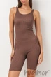 Комбинезон бесшовный в рубчик GIULIA Jumpsuit RIB DEEP TAUPE S/M Коричневый - изображение 1