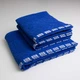 Набор махровых полотенец с орнаментом 3шт GM Textile 50х90см, 50х90см, 70х140см 400г/м2 (Синий) - изображение 1