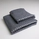 Набір махрових рушників з орнаментом 2шт GM Textile 50х90см, 70х140см 400г/м2 (Сірий) - зображення 1