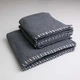 Набор махровых полотенец с орнаментом 3шт GM Textile 50х90см, 50х90см, 70х140см 400г/м2 (Серый) - изображение 1
