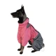 Дощовик-комбінезон для собак-самок маленьких порід DIEGO Rain New F сіро-рожевий - розмір 1 (шия 31 см, груди 23-44 см, спина 23-27 см), водовідштовхувальна плащівка, нейлонова підкладка, регулювання утяжками, застібка-блискавка на спині - зображення 2