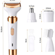 Эпилятор аккумуляторный 4 в 1 3 Вт 220-240 В USB белый для удаления волос с насадками - изображение 7