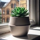 Вазон Form Pot — геометричне кашпо з акцентною лінією | стиль modern & minimal архітектурна форма стильне кашпо для сукулентів і квітів - зображення 1