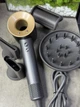 Фен для волос Leafless Super Hair Dryer, 1600 Вт, 5 насадок, серый с золотым Nickel - изображение 4