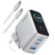 Зарядний пристрій Anker 2xUSB-C PD100W + 1xUSB GaN w Display + cable USB-C silver (B121BG41) ANKER B121BG41 972272 - зображення 1