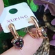 Серьги Xuping мистик длина 1.9см ширина 8мм медицинское золото с1628 - изображение 2