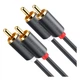Кабель мультимедийный 2xRCA M to 2xRCA M 3.0m AV104 black Ugreen (10519) UGREEN 10519 971879 - изображение 1