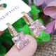 Серьги Xuping длина 1.9см ширина 9мм медицинское золото позолота 18К цирконий с1397 - изображение 3