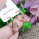 Серьги Xuping длина 1.9см ширина 9мм медицинское золото позолота 18К цирконий с1397 - изображение 4