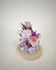 Композиція в колбі «Аметист» із живих стабілізованих квітів L 18*33 - зображення 7