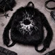 Рюкзак из эко-меха чёрный с графическим принтом, стиль darkcore, ONE SIZE (10823) - изображение 1
