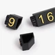 Набор пластиковых ценников Lesko SJX-HDY-XH-0-9 Black + Gold с цифрами 100 шт на витрину - изображение 4