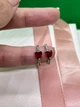 Посеребренные серьги в стиле Pandora красные - изображение 1