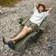 Крісло-шезлонг складане Naturehike CNK2550JJ023 Nightfall T05, сталь, хакі - зображення 6