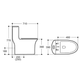 Унітаз-моноблок SY 1612 PAINT rim 71*39*77 белый ( А0058450 ) - изображение 4