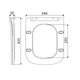 Сидіння для унітаза (Tern 490) 435x344x50 мм, Matt Black, з мікроліфтом, Slim Duroplast, Quick Release QTSC179MB47354 Qtap - зображення 2