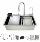 Мойка многофункциональная Zerix нержавеющая сталь 750х460х215 мм Decor (691590) - изображение 4