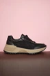Демісезонні кросівки PARADIZE SHOES шкіряні з текстильними вставками з сітки чорні на бежевій підошві 37 розмір (устілка 24,5 см) - зображення 3