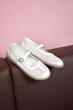 Элегантные балетки PARADIZE SHOES кожаные белого цвета с текстильными вставками сеткой на низкой темно-бежевого цвета подошве 40 размер (стелька 26,6 см) - изображение 3