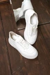 Стильные кеды PARADIZE SHOES кожаные белого цвета с перфорацией на высокой подошве 39 размер (стелька 25,5 см) - изображение 3