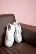 Стильные кеды PARADIZE SHOES кожаные белого цвета на высокой подошве 36 размер (стелька 23,4 см) - изображение 4