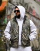 Мужская весенняя жилетка Stone Island 3XL двухсторонняя черный+принт (95186) - изображение 6