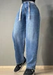 Джинси жіночі Vanver 2009 skater jeans банани з поясом 27 сині - зображення 1