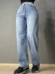 Джинсы женские Vanver 258 MOM skater jeans талия на резинке бананы 28 голубые - изображение 5