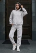 Жіночий спортивний костюм Staff nex light gray oversize fleece - зображення 1