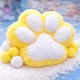 Пухнаста лапка сквіші антістрес LOW Squish Cat Paw Fluffy 9 Yellow - зображення 2