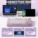 Бездротова механічна клавітура YUNZII B75 PRO Purple 4000mAh, 75%, Hot-Swap, RGB, 2.4GHz/Bluetooth/USB, ENG + UA - изображение 7