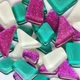 Мозаика Mosaaro Mosaic mix белый, бирюзовый, фиолетовый с глиттером (MA5004) - изображение 2