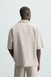 Сорочка Zara зі 100% льону бежевий 1618/306/710 L - изображение 3