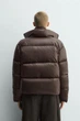 Куртка пуховик Zara коричневий 3286/318/700 L - изображение 3