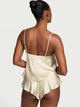 Сатинова піжама Victoria's Secret Satin Rose Lace-Trim Cami & Flutter Short Set L - зображення 2