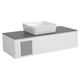 Тумба Манхэттен белый мат со столешницей 120 см и умывальником ONE 46×46 см квадрат - изображение 1