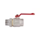 Кран кульовий-американка Icma №347 (посилений) 1 1/2" ВН, латунний, PN30, ручка-важіль, нікельований - изображение 3