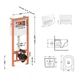 Комплект: Qtap Gemini Ultra Quiet унитаз подвесной QT2533076EUQW + Nest комплект инсталляции 4в1 (Клавиша линейная White) QT0133M425 + QT0111M08V1384W - изображение 2