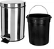 Kosz na śmieci Kadax stalowy otwierany na pedał 5 L 93104 (5902730380177) - obraz 3