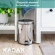 Kosz na śmieci Kadax stalowy otwierany na pedał 5 L 93104 (5902730380177) - obraz 7