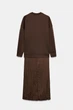 Комбинированное атласное платье миди Zara 3897/190 S - изображение 6