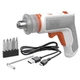 Викрутка акумуляторна BLACK+DECKER 3,6 В, 180 об/хв, 5.5Нм,стандарт с LED подсветкой, набор оснастки, ЗУ, вага 0.6 кг (BCRTA01) - изображение 1