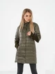 Женская демисезонная куртка удлиненная KHAN 02052 50 Хаки (KH - 02052/2 E ) - изображение 1