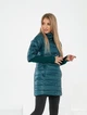 Женская демисезонная куртка удлиненная KHAN 02052 42 Темно-зеленый (KH - 02052/4 A ) - изображение 2