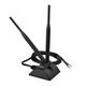 Антенна выносная спаренная GSM/WiFi 2.4-5.8GHz 6dBi TS9, на подставке с магнитом, для роутера, модема, 3 метра - изображение 3