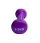 Гантель для фітнесу з вініловим покриттям Generation Fitness FF51D3B-0.5 kg (фіолетова) - зображення 1